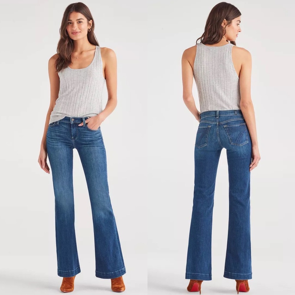 7 For All Mankind Jeans 33X34.5 Dojo In Anthem Blue NWT!